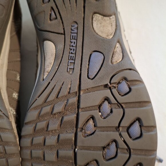 Merrell Simien Waterproof Hiking Shoes SNEAKERS Boulder Brown  Womens Size11 - Picture 4 of 10